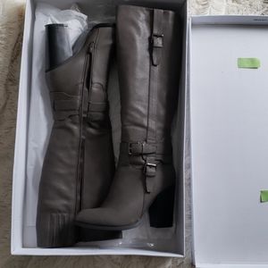 Block Heel Knee Boots